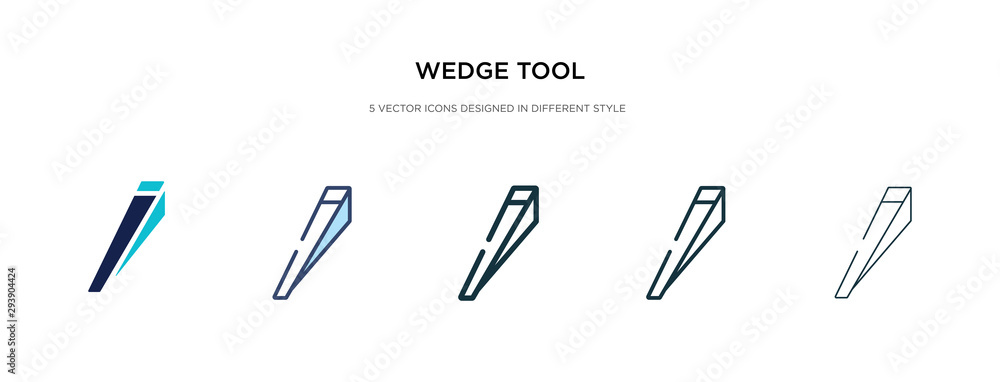 Poster wedge tool icon in different style vector illustration. two colored and black wedge tool vector icon