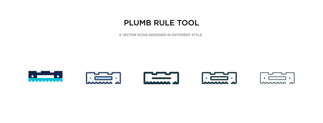 plumb rule tool icon in different style vector illustration. two colored and black plumb rule tool vector icons designed in filled, outline, line and stroke style can be used for web, mobile, ui