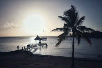 Sonnenuntergang auf Mauritius