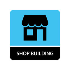 Shop building icon illustration isolated vector sign symbol