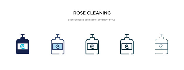 rose cleaning icon in different style vector illustration. two colored and black rose cleaning vector icons designed in filled, outline, line and stroke style can be used for web, mobile, ui