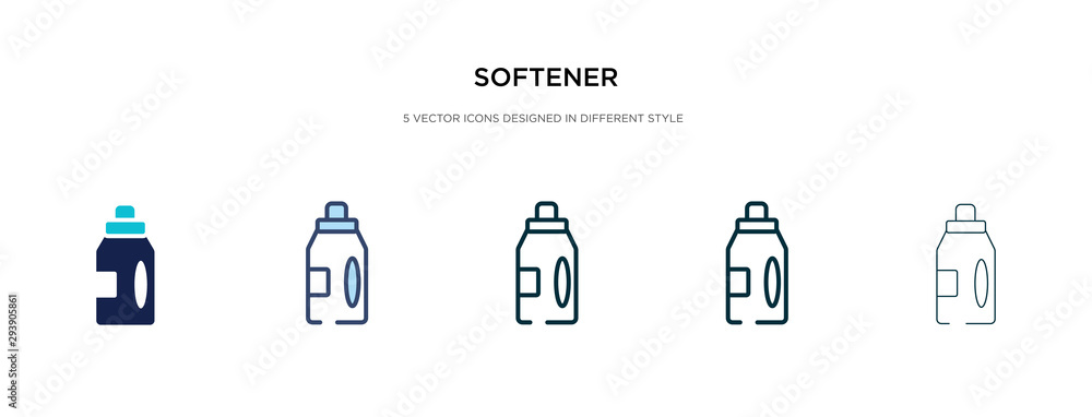 Poster softener icon in different style vector illustration. two colored and black softener vector icons de