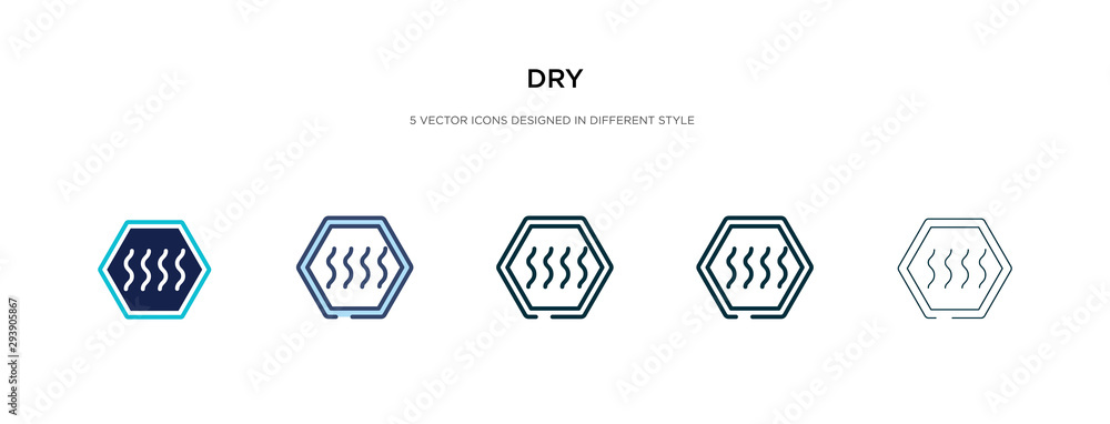 Poster dry icon in different style vector illustration. two colored and black dry vector icons designed in 