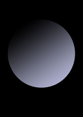 Szare koło na czarnym tle