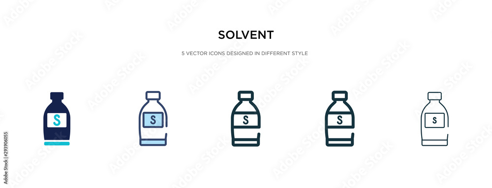 Poster solvent icon in different style vector illustration. two colored and black solvent vector icons desi