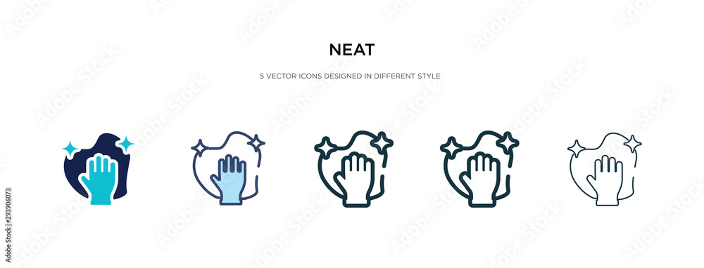 Poster neat icon in different style vector illustration. two colored and black neat vector icons designed i