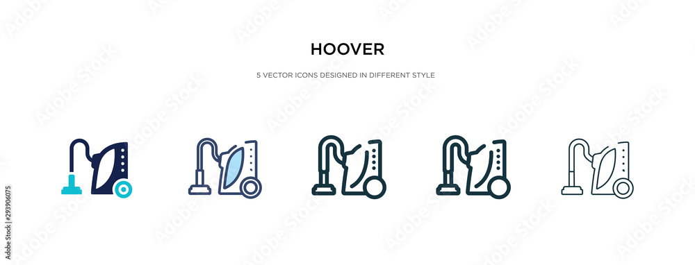 Poster hoover icon in different style vector illustration. two colored and black hoover vector icons design