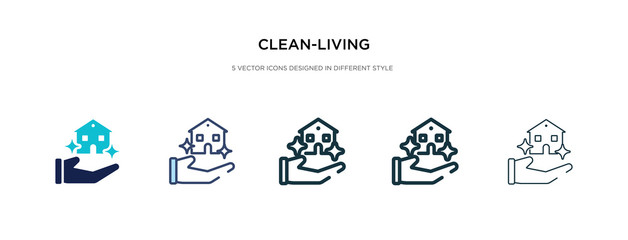 clean-living icon in different style vector illustration. two colored and black clean-living vector icons designed in filled, outline, line and stroke style can be used for web, mobile, ui