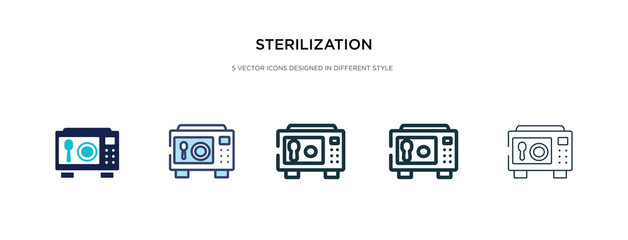 sterilization icon in different style vector illustration. two colored and black sterilization vector icons designed in filled, outline, line and stroke style can be used for web, mobile, ui