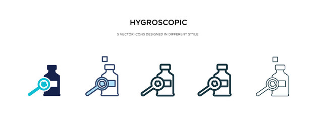hygroscopic icon in different style vector illustration. two colored and black hygroscopic vector icons designed in filled, outline, line and stroke style can be used for web, mobile, ui