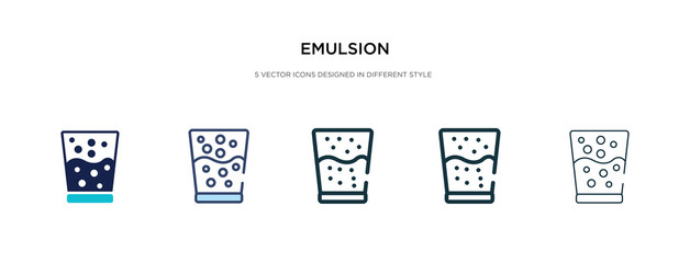 emulsion icon in different style vector illustration. two colored and black emulsion vector icons designed in filled, outline, line and stroke style can be used for web, mobile, ui - obrazy, fototapety, plakaty