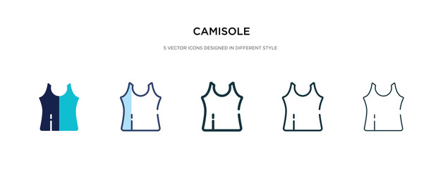 camisole icon in different style vector illustration. two colored and black camisole vector icons designed in filled, outline, line and stroke style can be used for web, mobile, ui