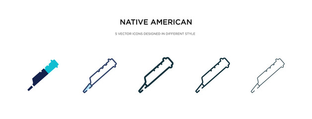 native american flute icon in different style vector illustration. two colored and black native american flute vector icons designed in filled, outline, line and stroke style can be used for web,