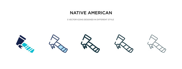 native american axes icon in different style vector illustration. two colored and black native american axes vector icons designed in filled, outline, line and stroke style can be used for web,
