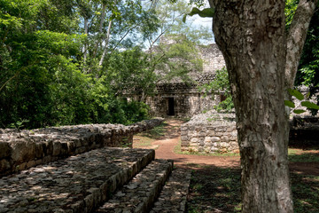 Fototapeta na wymiar Ruins of the Mayan city of Ek Balam, Yucatan Peninsula, Mexico