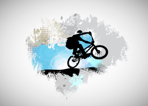 Sport illustration of bmx rider