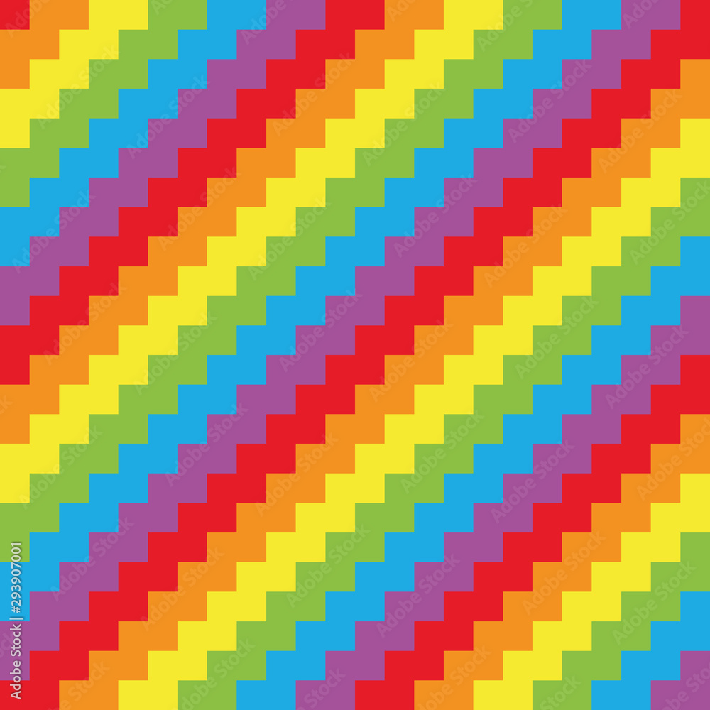 Poster seamless background chevron pattern in rainbow spectrum colors. abstract vector illustration