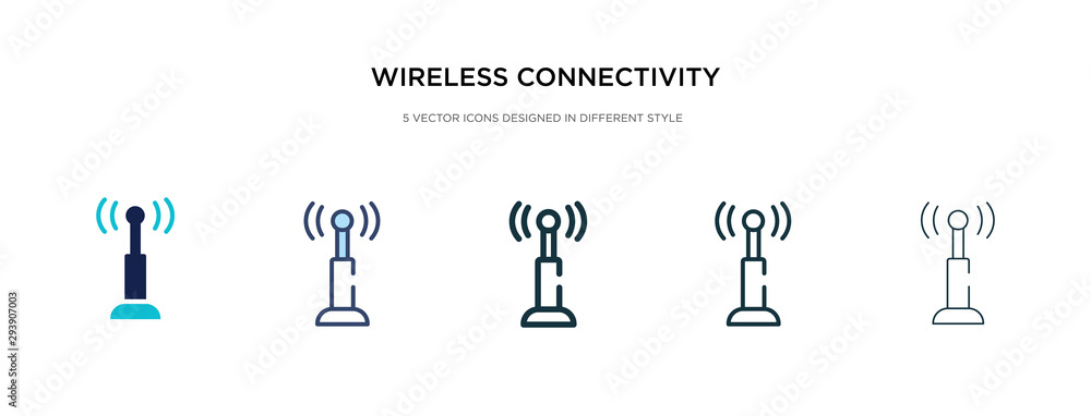 Aufkleber wireless connectivity icon in different style vector illustration. two colored and black wireless co