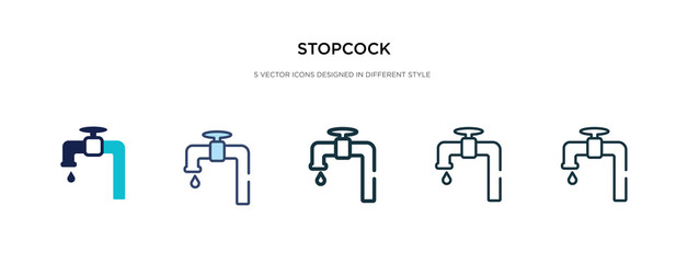 stopcock icon in different style vector illustration. two colored and black stopcock vector icons designed in filled, outline, line and stroke style can be used for web, mobile, ui