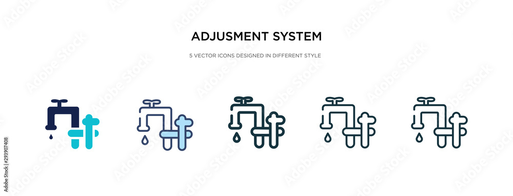 Poster adjusment system icon in different style vector illustration. two colored and black adjusment system