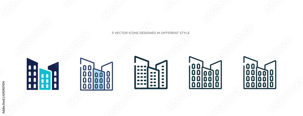 Poster icon in different style vector illustration. two colored and black vector icons designed in filled, 