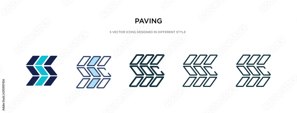 Poster paving icon in different style vector illustration. two colored and black paving vector icons design