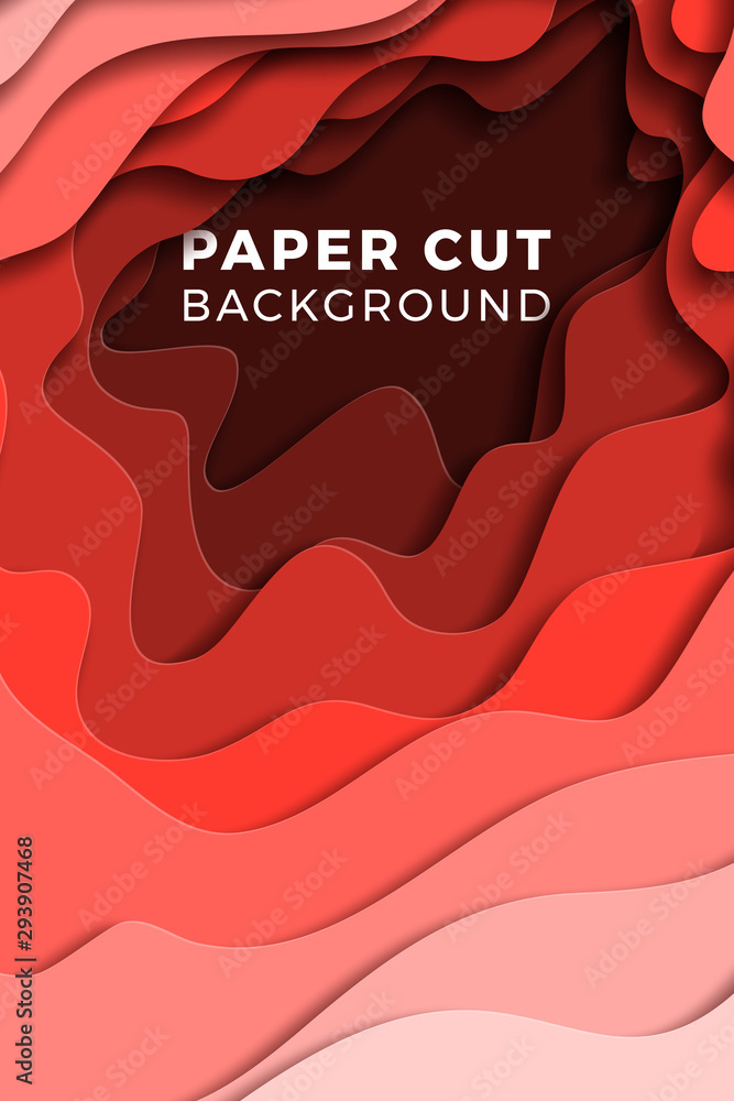 Aufkleber multi-layer colorful realistic papercut background. vector illustration easy to edit and customize. 
