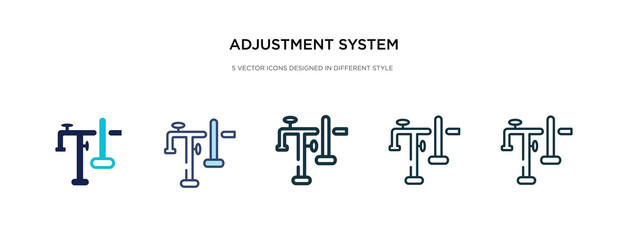 adjustment system icon in different style vector illustration. two colored and black adjustment system vector icons designed in filled, outline, line and stroke style can be used for web, mobile, ui