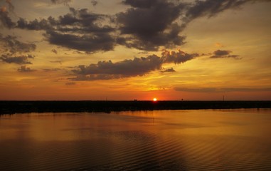 sunset on lake, sunset, water, sky, sun, landscape, sunrise, evening, reflection, nature, dusk, clouds, cloud, night, beautiful, beauty, view, travel, calm, trip