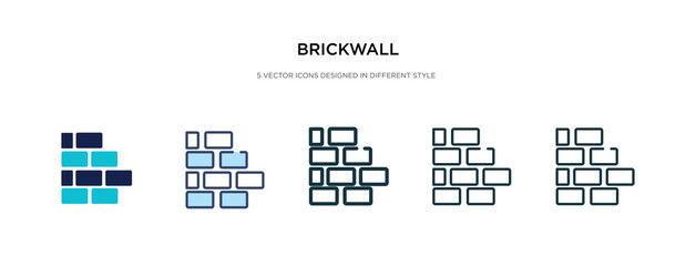 brickwall icon in different style vector illustration. two colored and black brickwall vector icons designed in filled, outline, line and stroke style can be used for web, mobile, ui