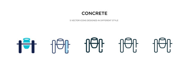 concrete icon in different style vector illustration. two colored and black concrete vector icons designed in filled, outline, line and stroke style can be used for web, mobile, ui