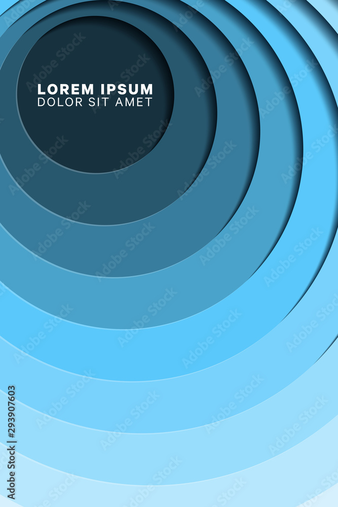 Aufkleber multi-layer colorful realistic papercut background with round holes. vector illustration easy to edi