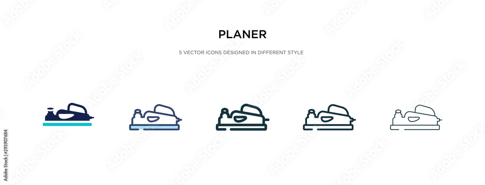 Poster planer icon in different style vector illustration. two colored and black planer vector icons design