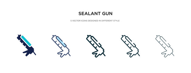 sealant gun icon in different style vector illustration. two colored and black sealant gun vector icons designed in filled, outline, line and stroke style can be used for web, mobile, ui
