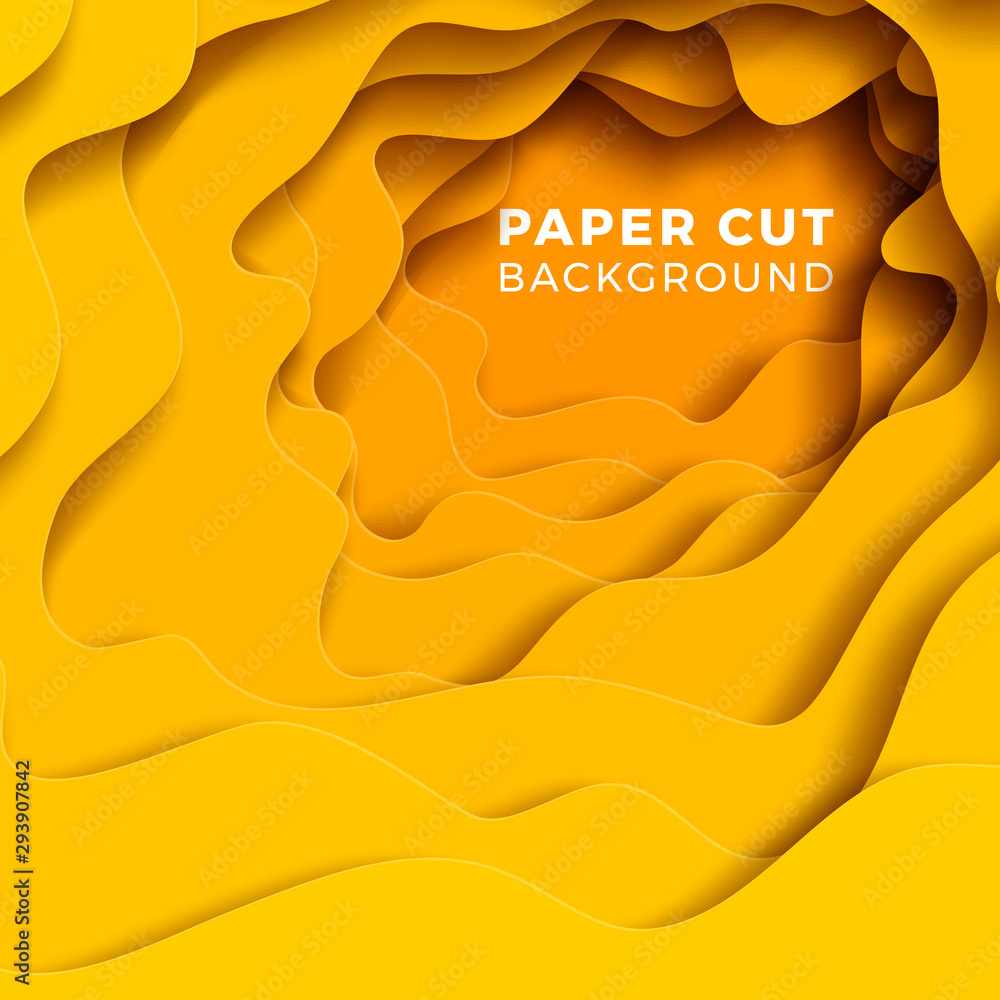 Aufkleber multi-layer colorful realistic papercut background. vector illustration easy to edit and customize. 