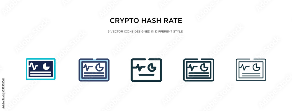 Poster crypto hash rate icon in different style vector illustration. two colored and black crypto hash rate