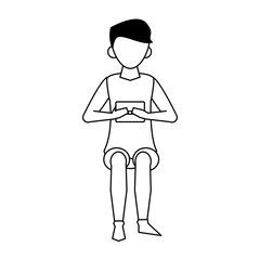 smartphone and man design