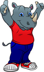 cute rhino cartoon