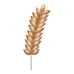 Isolated wheat image over a white background - Vector