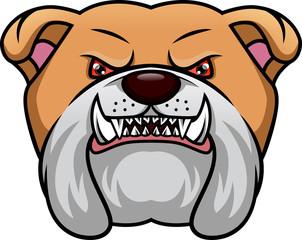 english bulldog head mascot