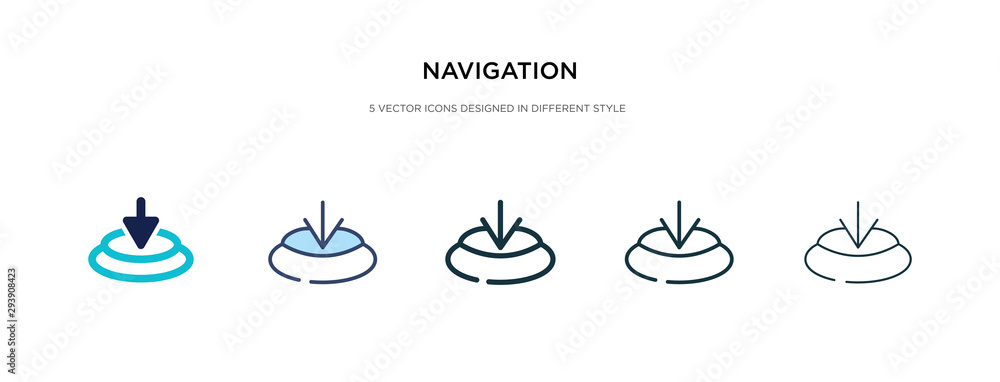 Poster navigation icon in different style vector illustration. two colored and black navigation vector icon
