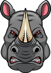 rhino head mascot © lawangdesign