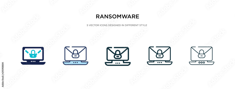 Poster ransomware icon in different style vector illustration. two colored and black ransomware vector icon