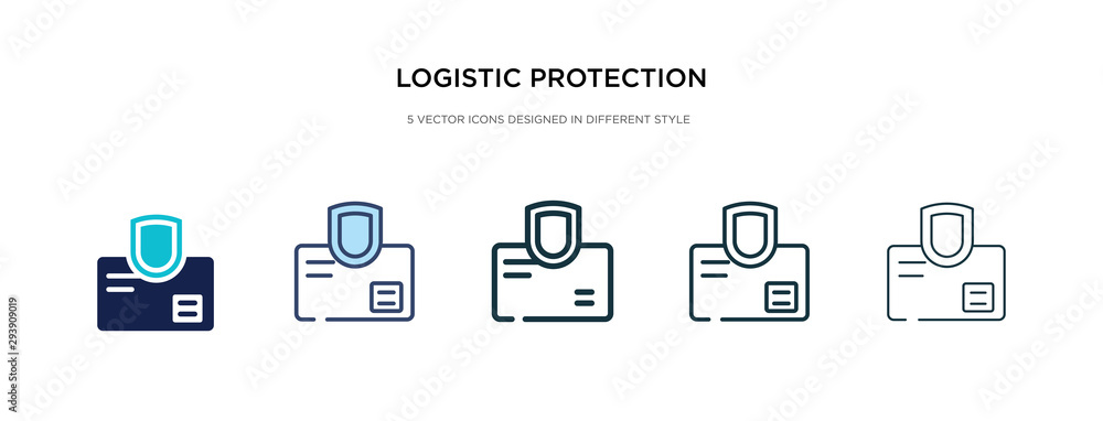 Aufkleber logistic protection icon in different style vector illustration. two colored and black logistic prot