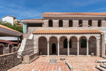 Fototapeta premium Episcopal complex with basilica in town of Sandanski, Bulgaria