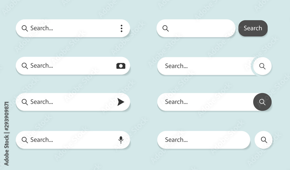 Aufkleber Search bar browse internet. www search arrow for ui, web form, computer. Browser search address and navigation button.www box form for text.Browser element. vector eps10