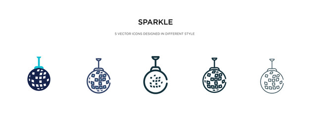 sparkle icon in different style vector illustration. two colored and black sparkle vector icons designed in filled, outline, line and stroke style can be used for web, mobile, ui