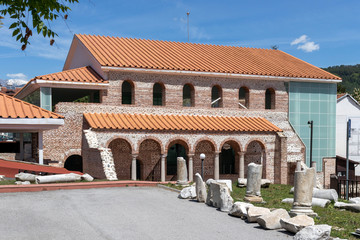 Fototapeta na wymiar Episcopal complex with basilica in town of Sandanski, Bulgaria