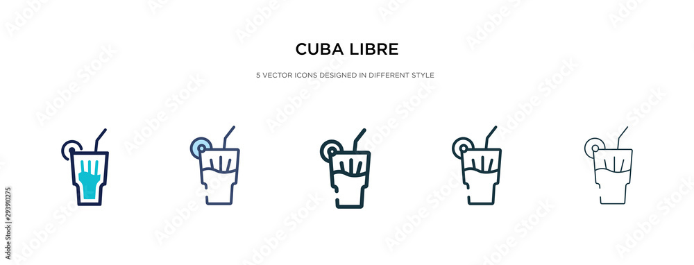 Aufkleber cuba libre icon in different style vector illustration. two colored and black cuba libre vector icon