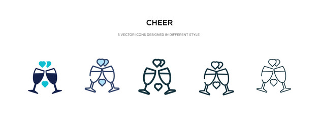 cheer icon in different style vector illustration. two colored and black cheer vector icons designed in filled, outline, line and stroke style can be used for web, mobile, ui